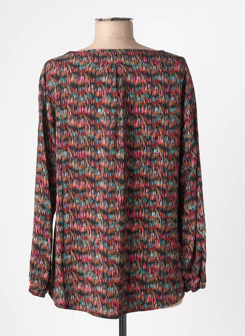 Blouse imprimé fantaisie manches courtes noir HALOGENE femme
