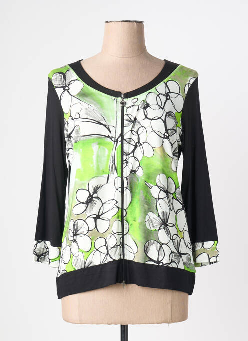 Veste casual col rond vert CHATELET femme