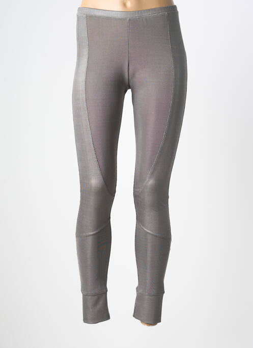 Legging taille élastique argent NÜ femme