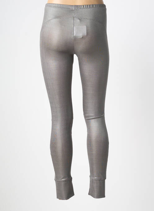 Legging taille élastique argent NÜ femme