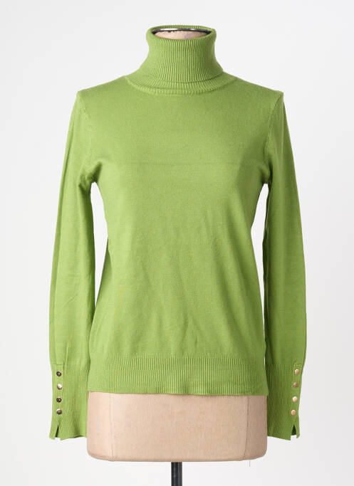 Pull col roulé vert KEZY femme