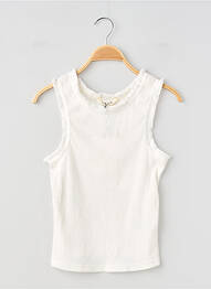 Top stretch sans manche blanc LOUNGE femme