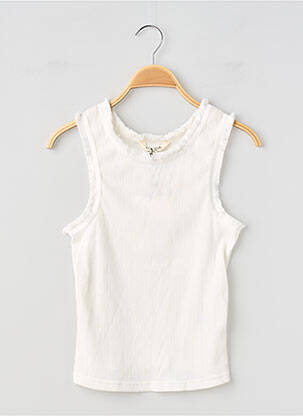 Top stretch sans manche blanc LOUNGE femme