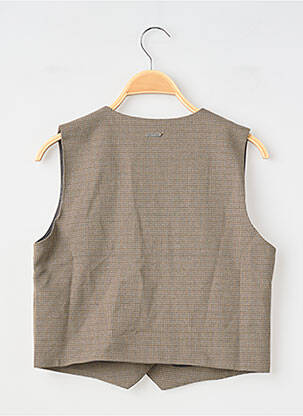Gilet sans manche coupe cintrée marron BROWNIE femme