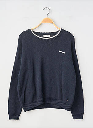 Pull coupe droite manches longues bleu BROWNIE femme