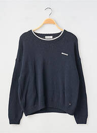 Pull col rond manches longues bleu BROWNIE femme