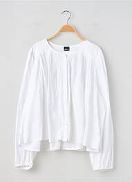 Chemisier coupe droite manches longues blanc GINA TRICOT femme