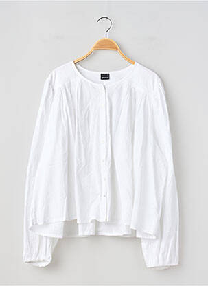 Chemisier coupe droite manches longues blanc GINA TRICOT femme