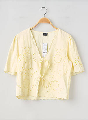 Top manches courtes manches courtes jaune GINA TRICOT femme