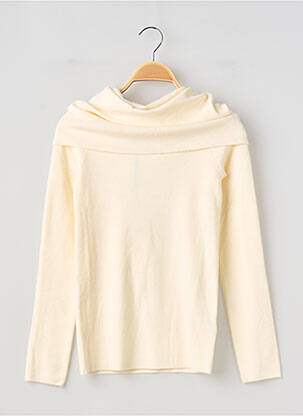 Pull coupe cintrée manches longues beige ZARA femme