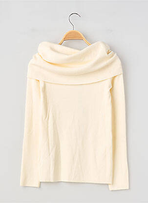 Pull coupe cintrée manches longues beige ZARA femme
