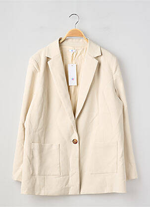 Blazer poignets boutonnés beige CAMAIEU femme