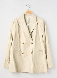 Veste casual col tailleur beige CAMAIEU femme