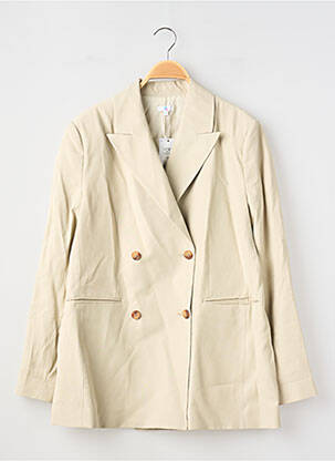 Veste casual col tailleur beige CAMAIEU femme