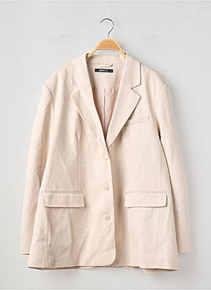Blazer finition intérieure doublée beige GINA TRICOT femme