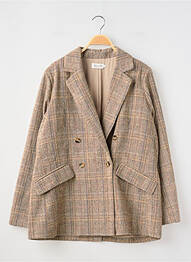 Manteau court coupe droite sans capuche marron MOLLY BRACKEN femme