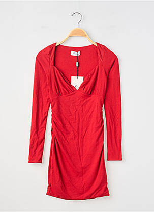 Robe courte manches longues manches longues rouge OH POLLY femme