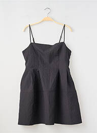 Robe courte fermeture zippée au dos fines bretelles noir H&M femme
