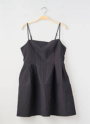Robe courte fermeture zippée au dos fines bretelles noir H&M femme