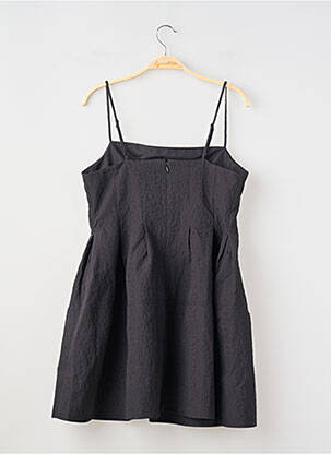 Robe courte fermeture zippée au dos fines bretelles noir H&M femme