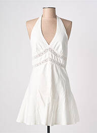 Robe courte sans manche sans manche blanc STRADIVARIUS femme