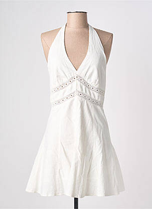 Robe courte sans manche sans manche blanc STRADIVARIUS femme