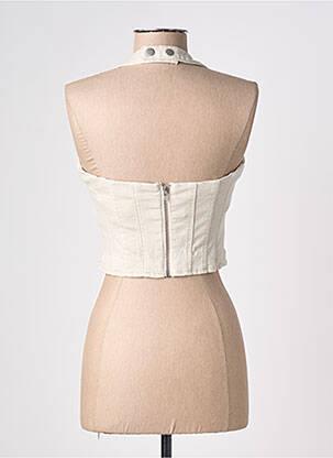 Top stretch sans manche beige OH POLLY femme