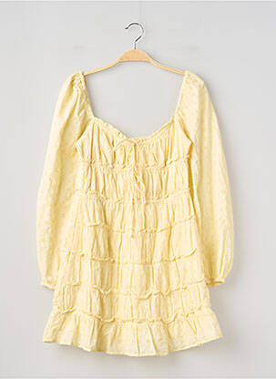 Robe courte jaune GINA TRICOT femme