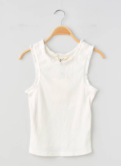Top stretch sans manche blanc LOUNGE femme