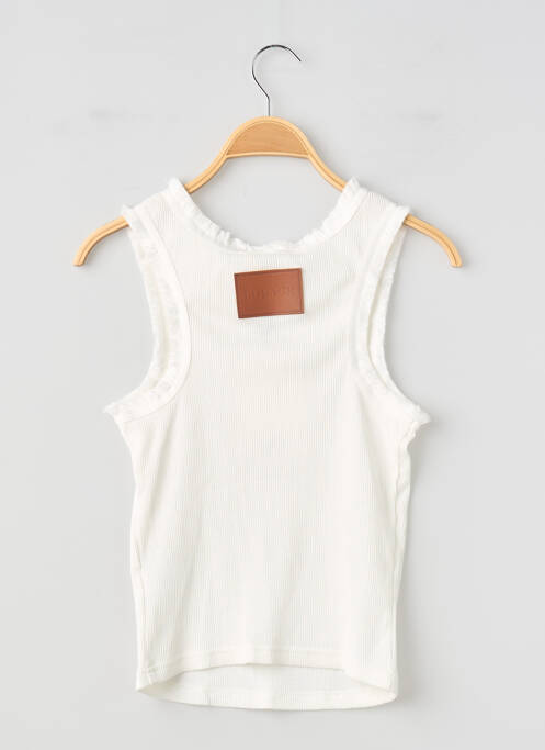 Top stretch sans manche blanc LOUNGE femme