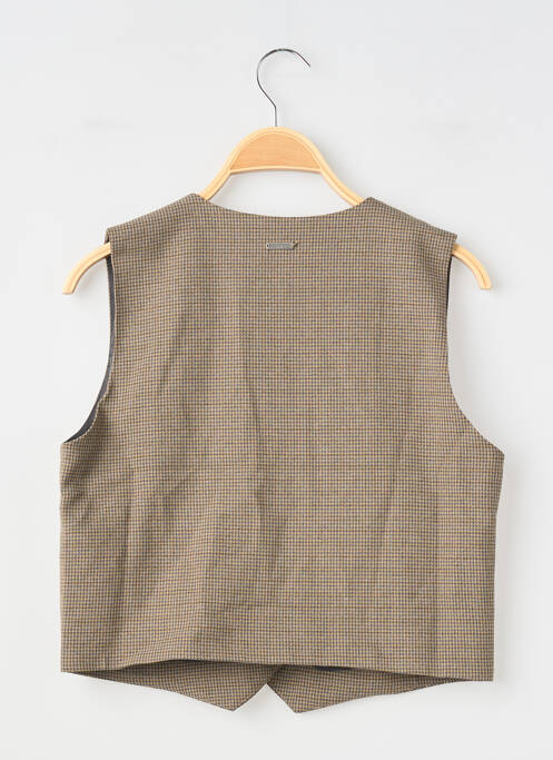 Gilet sans manche coupe cintrée marron BROWNIE femme
