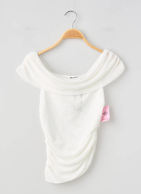 Top stretch sans manche blanc PRETTY LITTLE THING femme