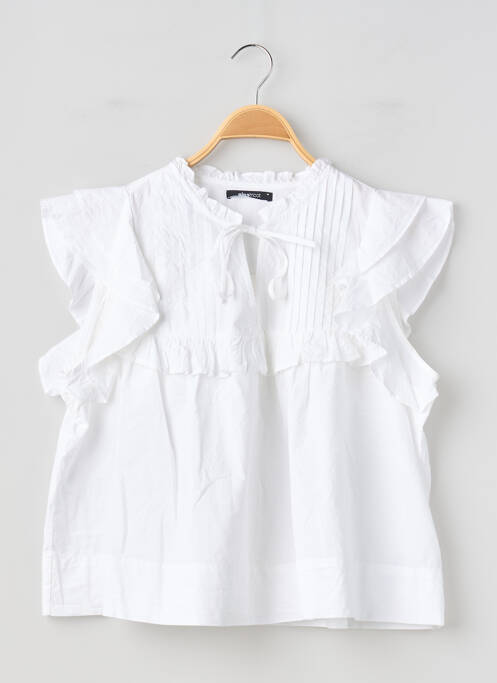 Top manches courtes manches courtes blanc GINA TRICOT femme
