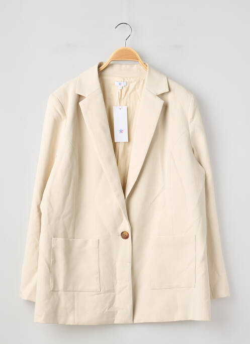 Blazer poignets boutonnés beige CAMAIEU femme