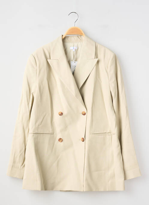 Veste casual col tailleur beige CAMAIEU femme