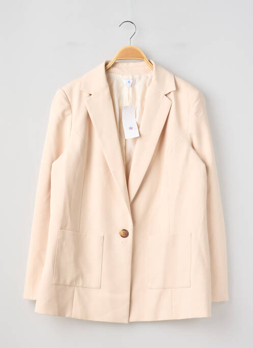 Blazer poignets boutonnés beige CAMAIEU femme