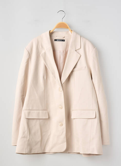 Blazer finition intérieure doublée beige GINA TRICOT femme