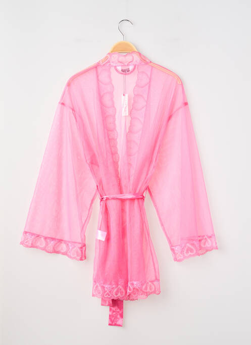 Déshabillé manches longues rose LOUNGE femme