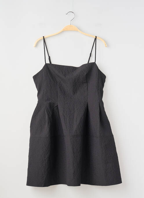 Robe courte fermeture zippée au dos fines bretelles noir H&M femme