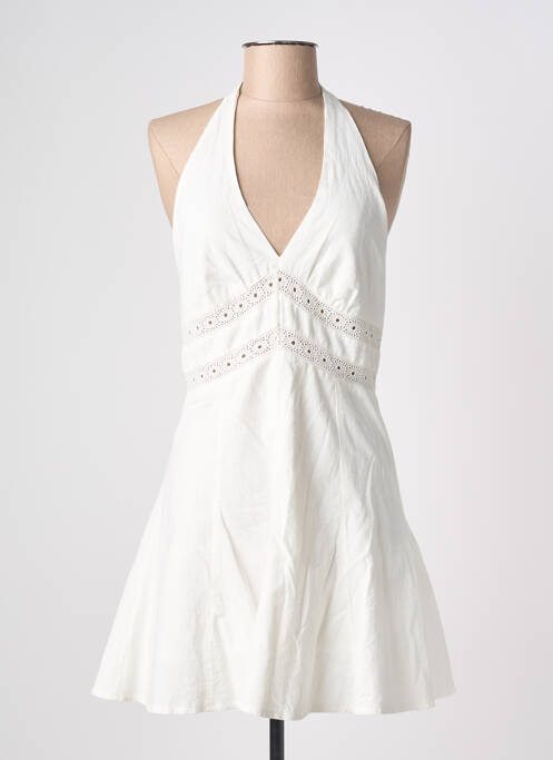 Robe courte sans manche sans manche blanc STRADIVARIUS femme