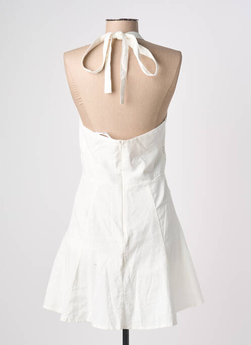Robe courte sans manche sans manche blanc STRADIVARIUS femme