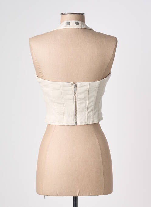 Top stretch sans manche beige OH POLLY femme
