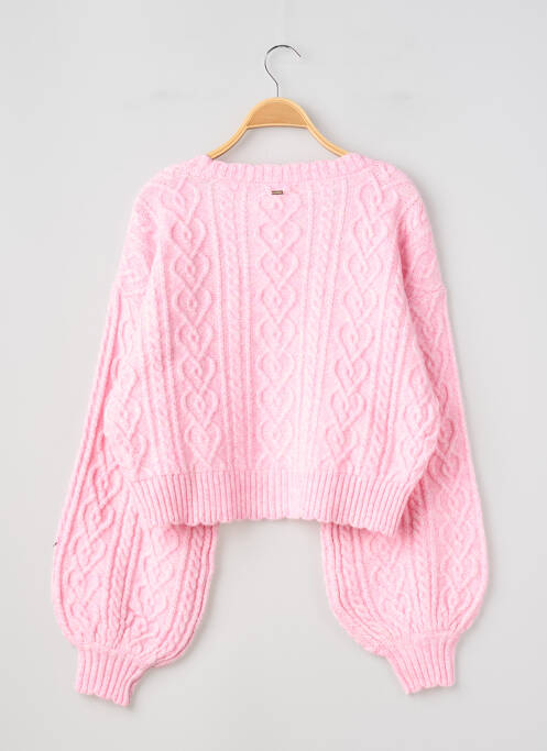 Gilet manches longues rose LOUNGE femme