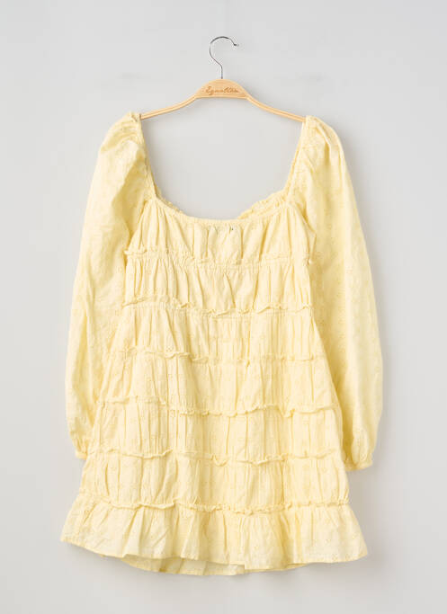 Robe courte jaune GINA TRICOT femme