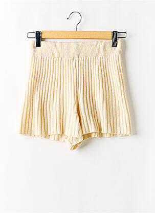 Short coupe droite beige NASTY GAL femme