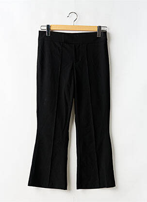 Pantalon droit fermeture zippée sous rabat boutonné noir GINA TRICOT femme