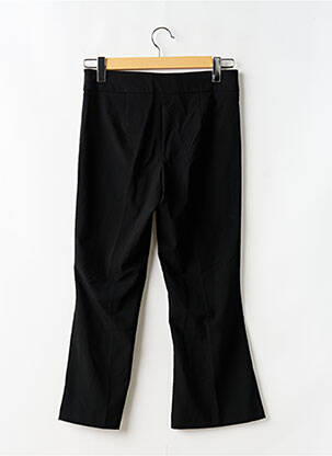 Pantalon droit fermeture zippée sous rabat boutonné noir GINA TRICOT femme