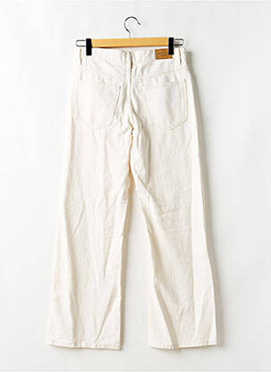Pantalon droit fermeture zippée sous rabat boutonné blanc PERFECT MOMENT femme