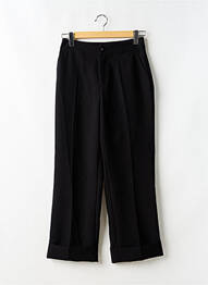 Pantalon droit fermeture zippée sous rabat boutonné noir ORAIJE femme