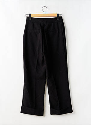 Pantalon droit fermeture zippée sous rabat boutonné noir ORAIJE femme